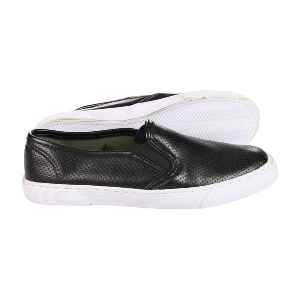 Aeropostale Mens Faux Leather Comfort Loafers, Black, 7, DM